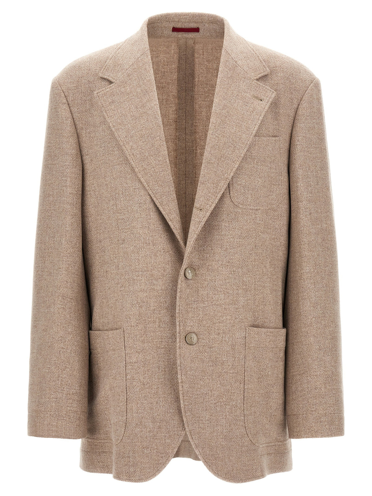 Brunello Cucinelli Cashmere Panama Blazer Beige