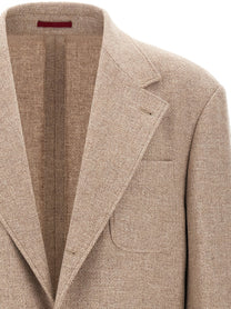 Brunello Cucinelli Cashmere Panama Blazer Beige, view 3