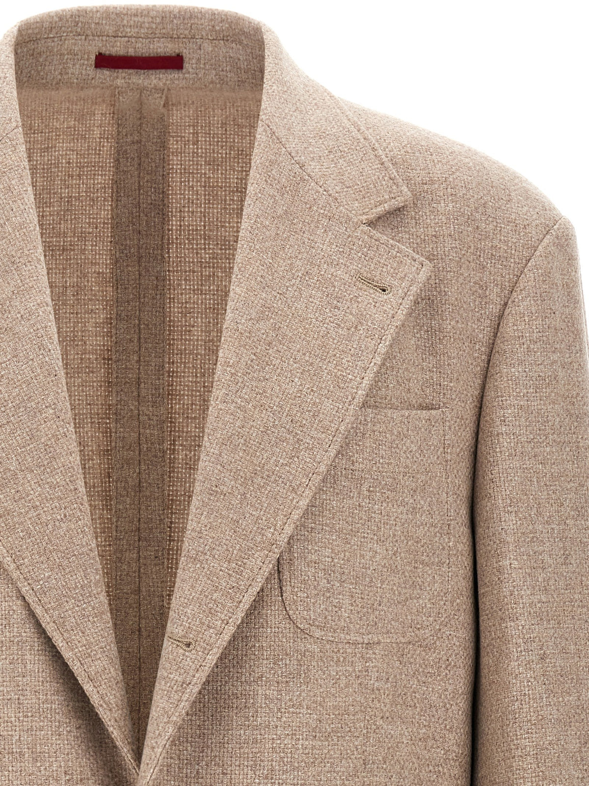 Brunello Cucinelli Cashmere Panama Blazer Beige, view 3