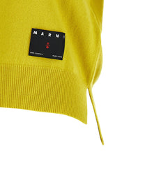 Marni Cashmere Polo Shirt Yellow