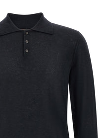 Zanone Cashmere Polo Shirt Blue
