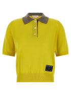 Marni Cashmere Polo Shirt Yellow