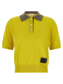 Marni Cashmere Polo Shirt Yellow