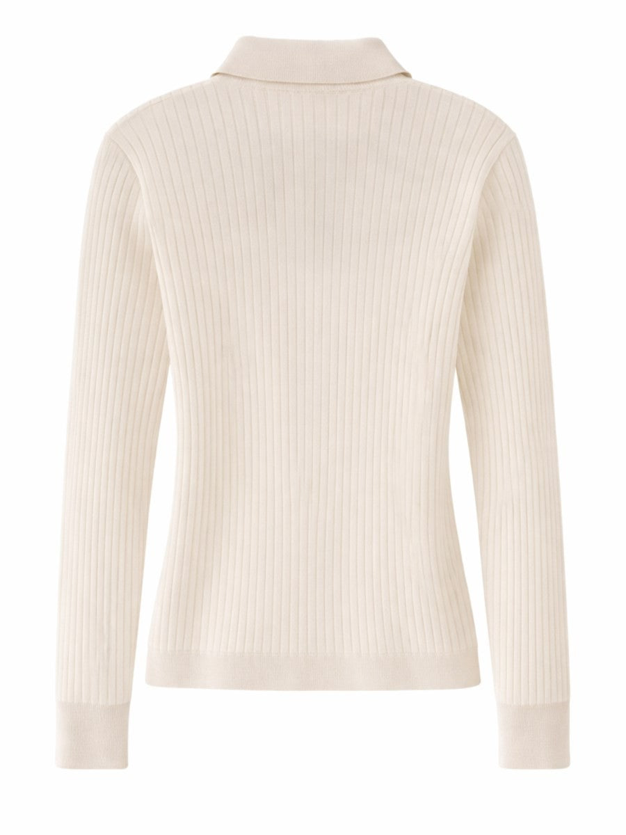 Max Mara Women's Cashmere Polo Shirt White
