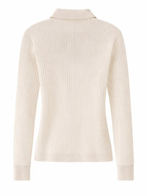 Max Mara Women's Cashmere Polo Shirt White