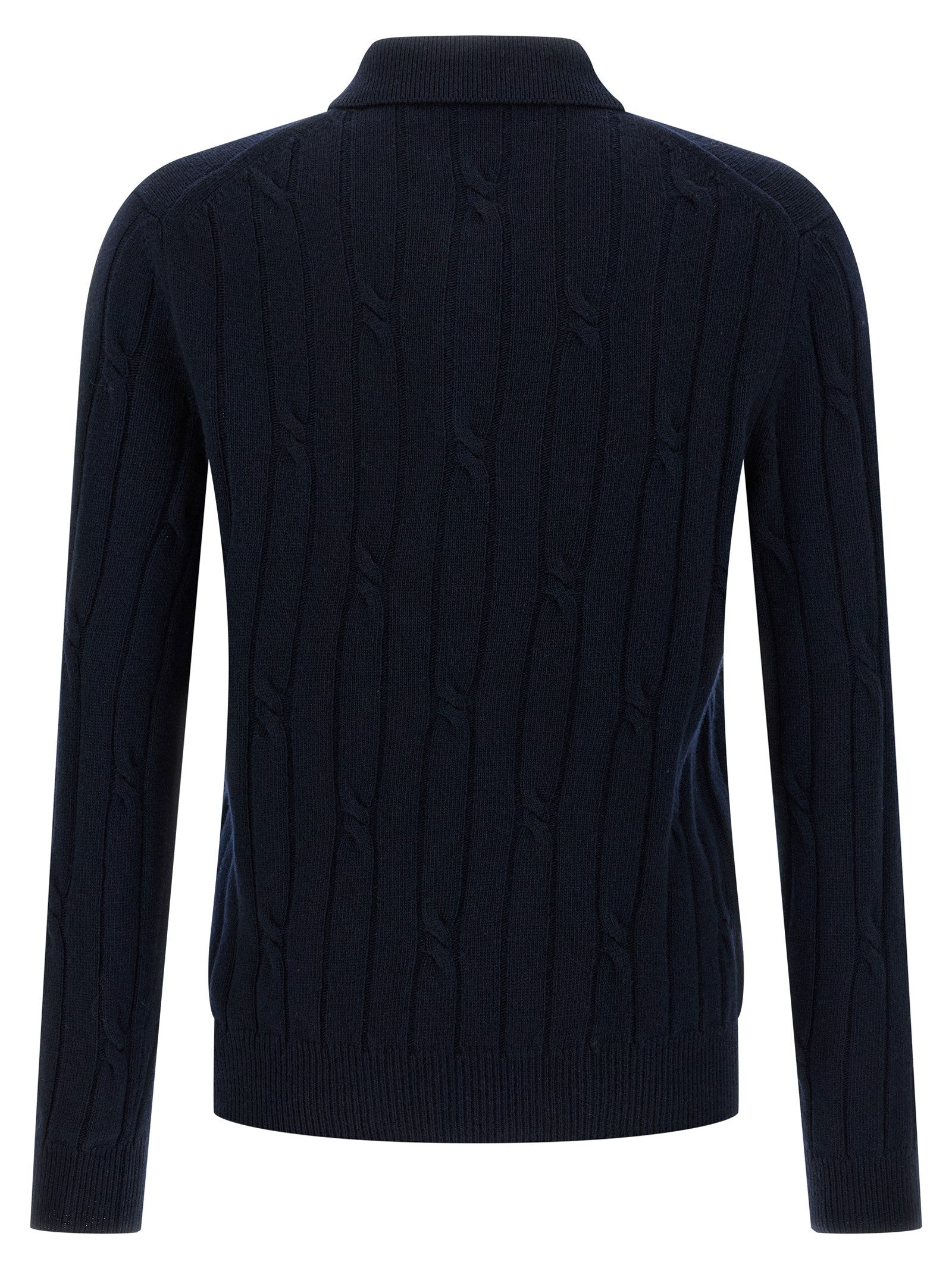 Zanone Cashmere Polo Shirt Blue