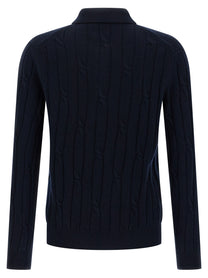 Zanone Cashmere Polo Shirt Blue