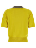Marni Cashmere Polo Shirt Yellow, view 2