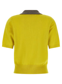 Marni Cashmere Polo Shirt Yellow