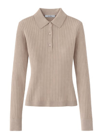 Max Mara Women's Cashmere Polo Shirt Beige