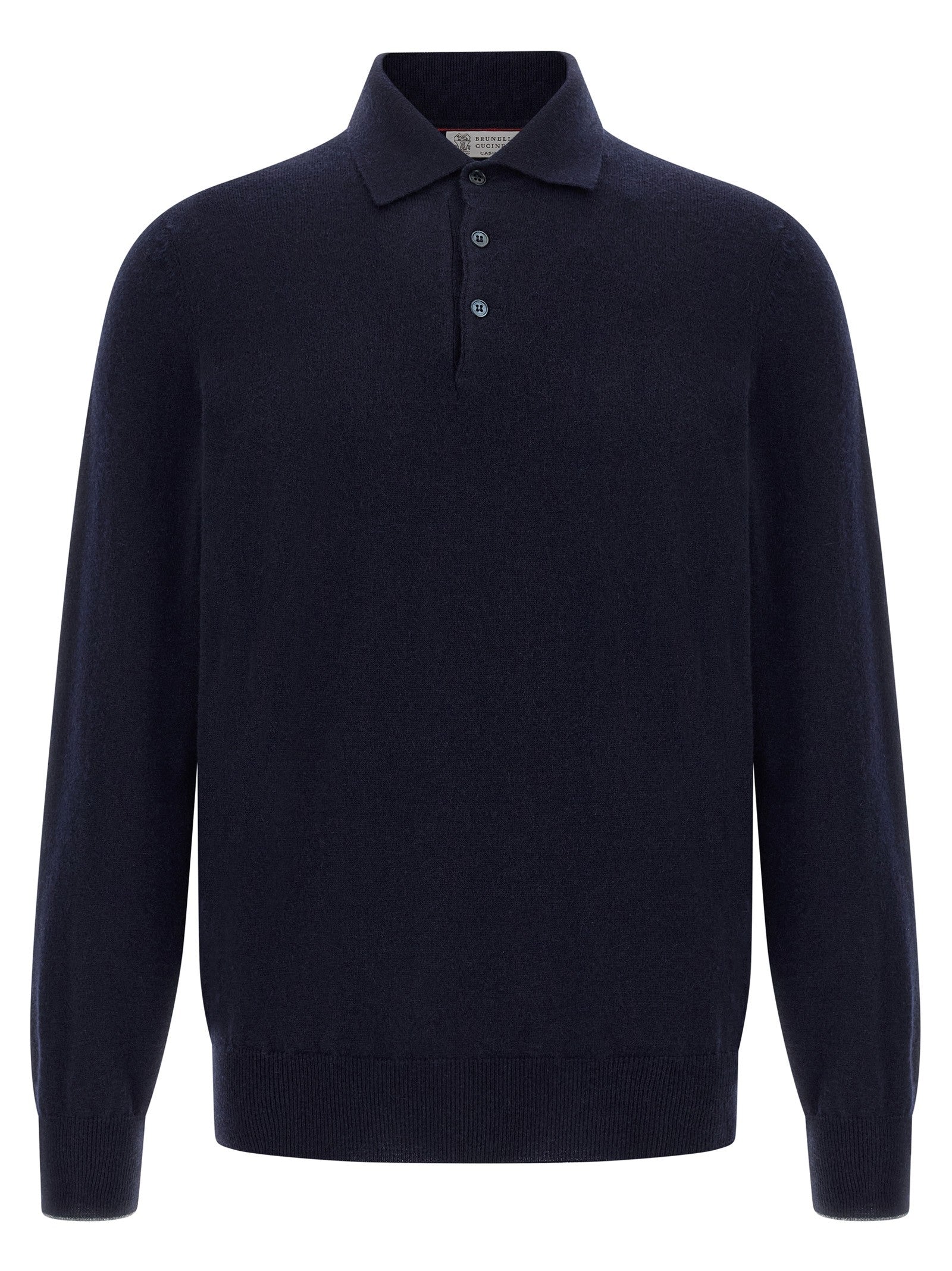 Brunello Cucinelli Cashmere Polo Shirt Blue