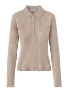 Max Mara Women's Cashmere Polo Shirt Beige