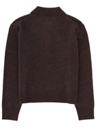 Sporty &amp; Rich Unisex Cashmere Polo Shirt Brown, view 2