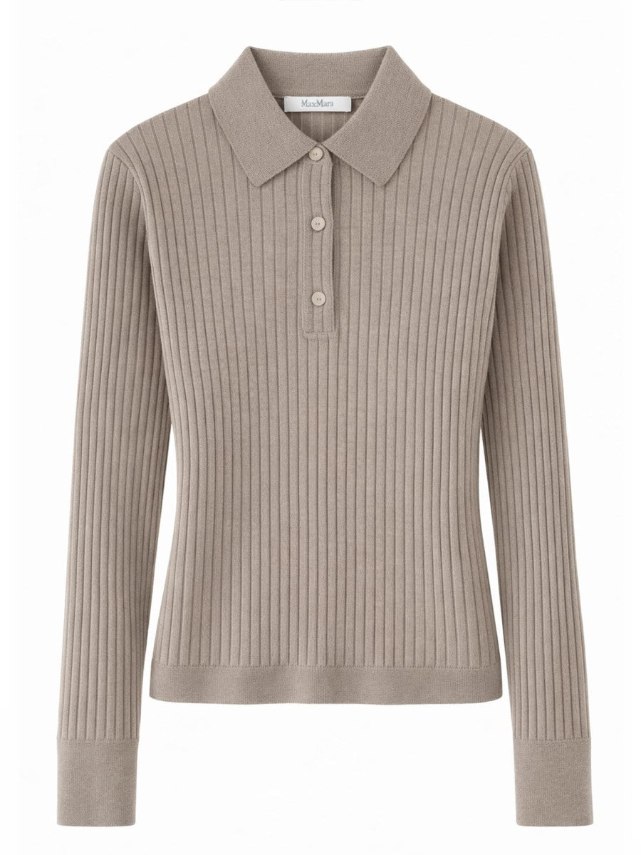 Max Mara Women's Cashmere Polo Shirt Beige