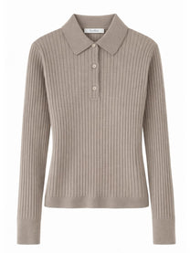 Max Mara Women's Cashmere Polo Shirt Beige