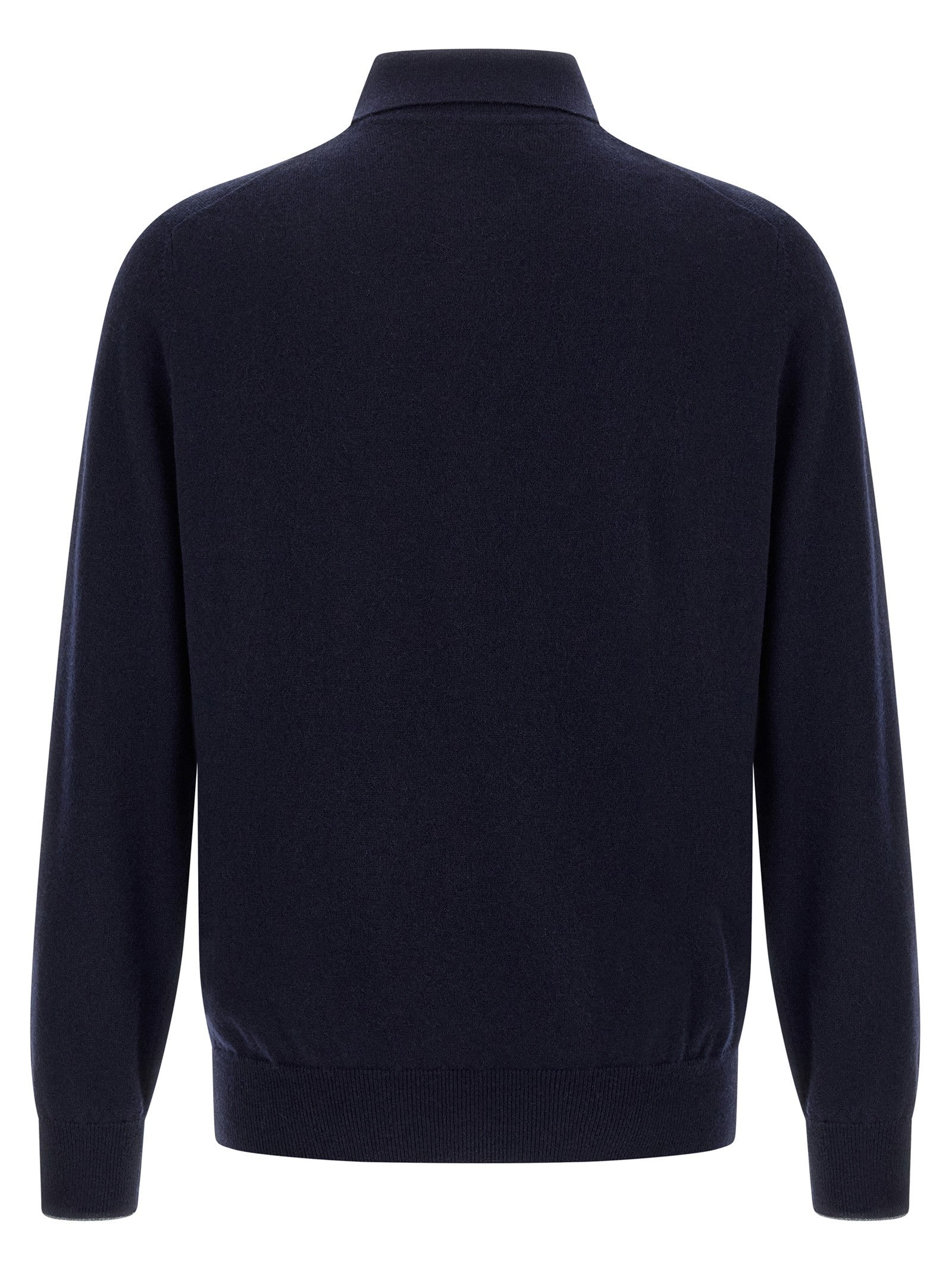 Brunello Cucinelli Cashmere Polo Shirt Blue