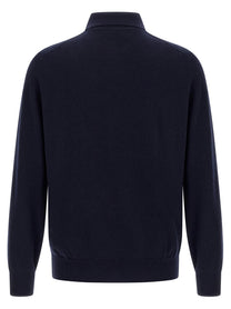 Brunello Cucinelli Cashmere Polo Shirt Blue
