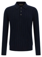 Zanone Cashmere Polo Shirt Blue