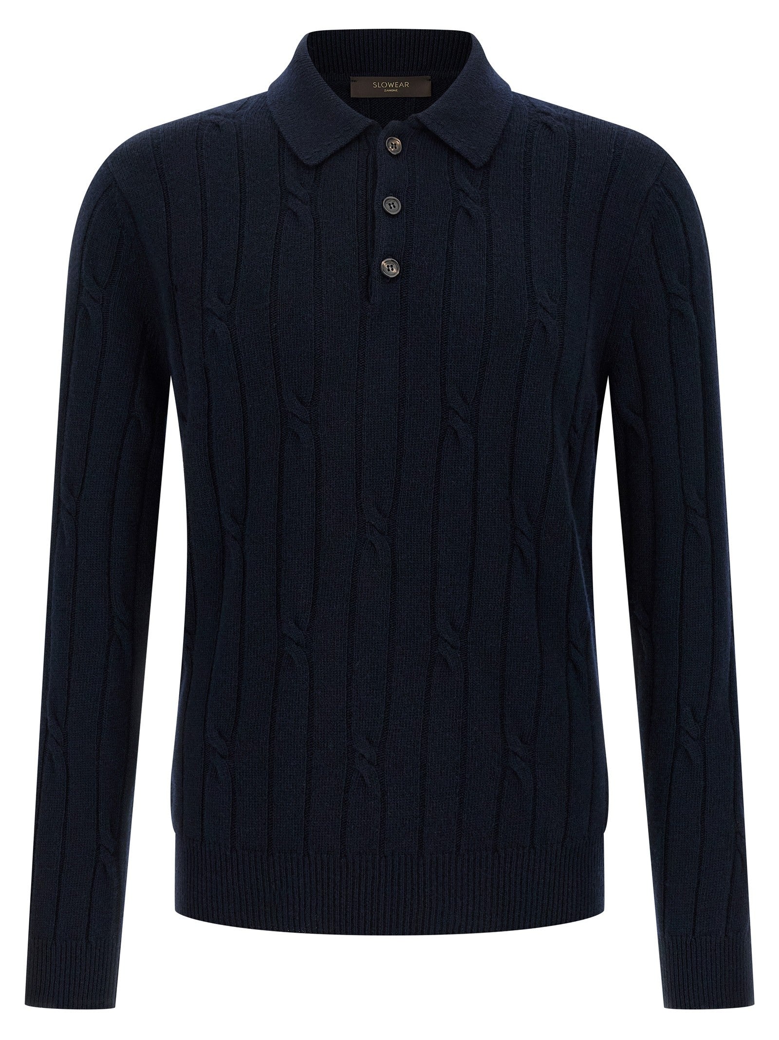 Zanone Cashmere Polo Shirt Blue