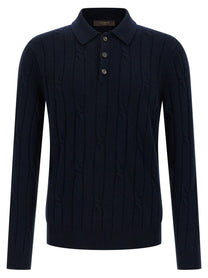 Zanone Cashmere Polo Shirt Blue