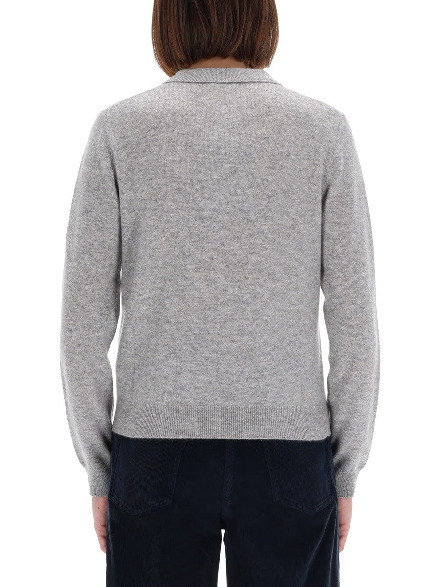 ASPESI Women's Cashmere Polo Shirt Grey