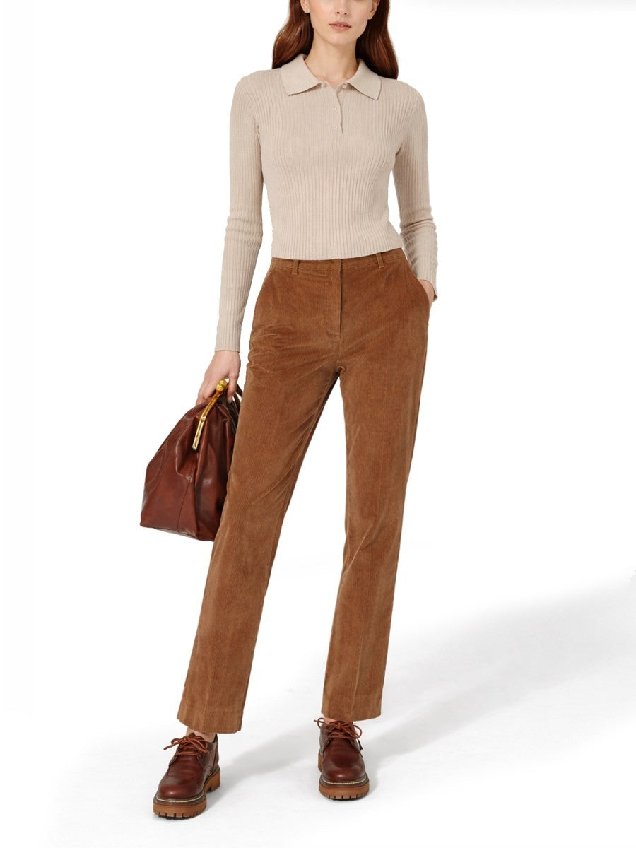 Max Mara Women's Cashmere Polo Shirt Beige