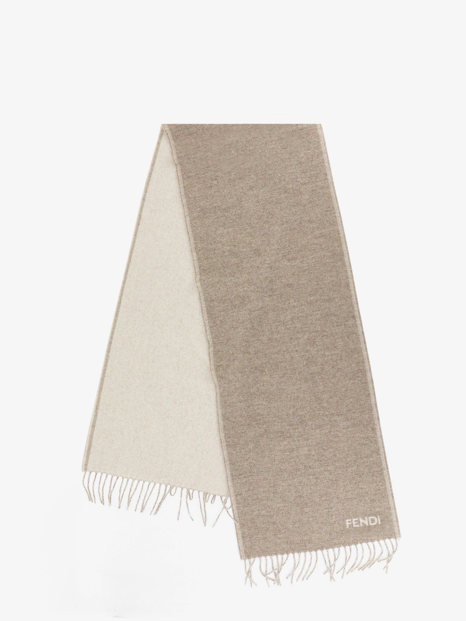 Fendi Men's Cashmere Scarf White