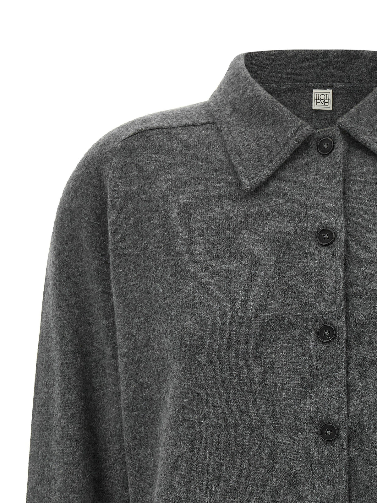 Toteme Cashmere Shirt Grey, view 3
