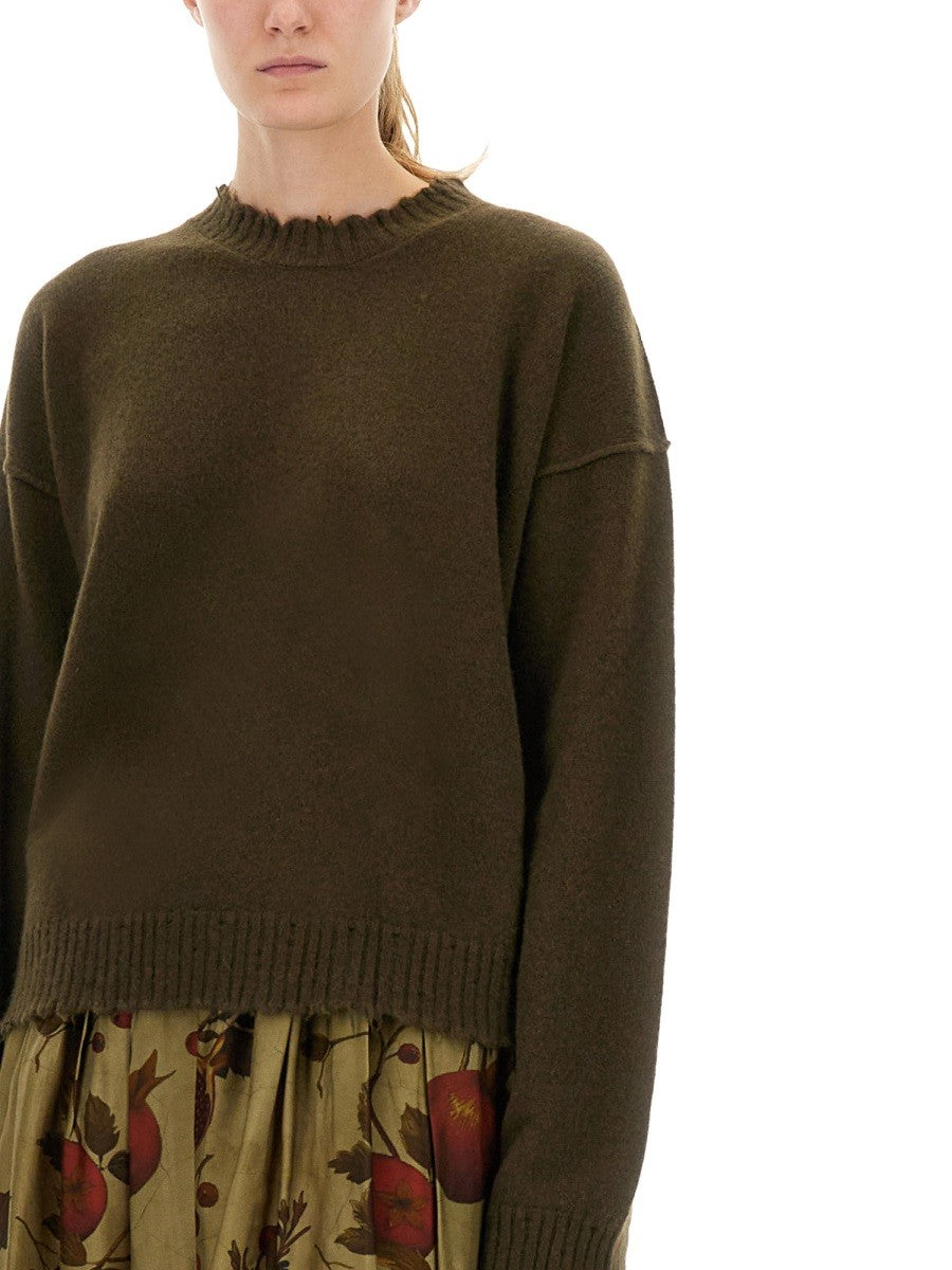Uma Wang Women's Cashmere Sweater Green, view 4