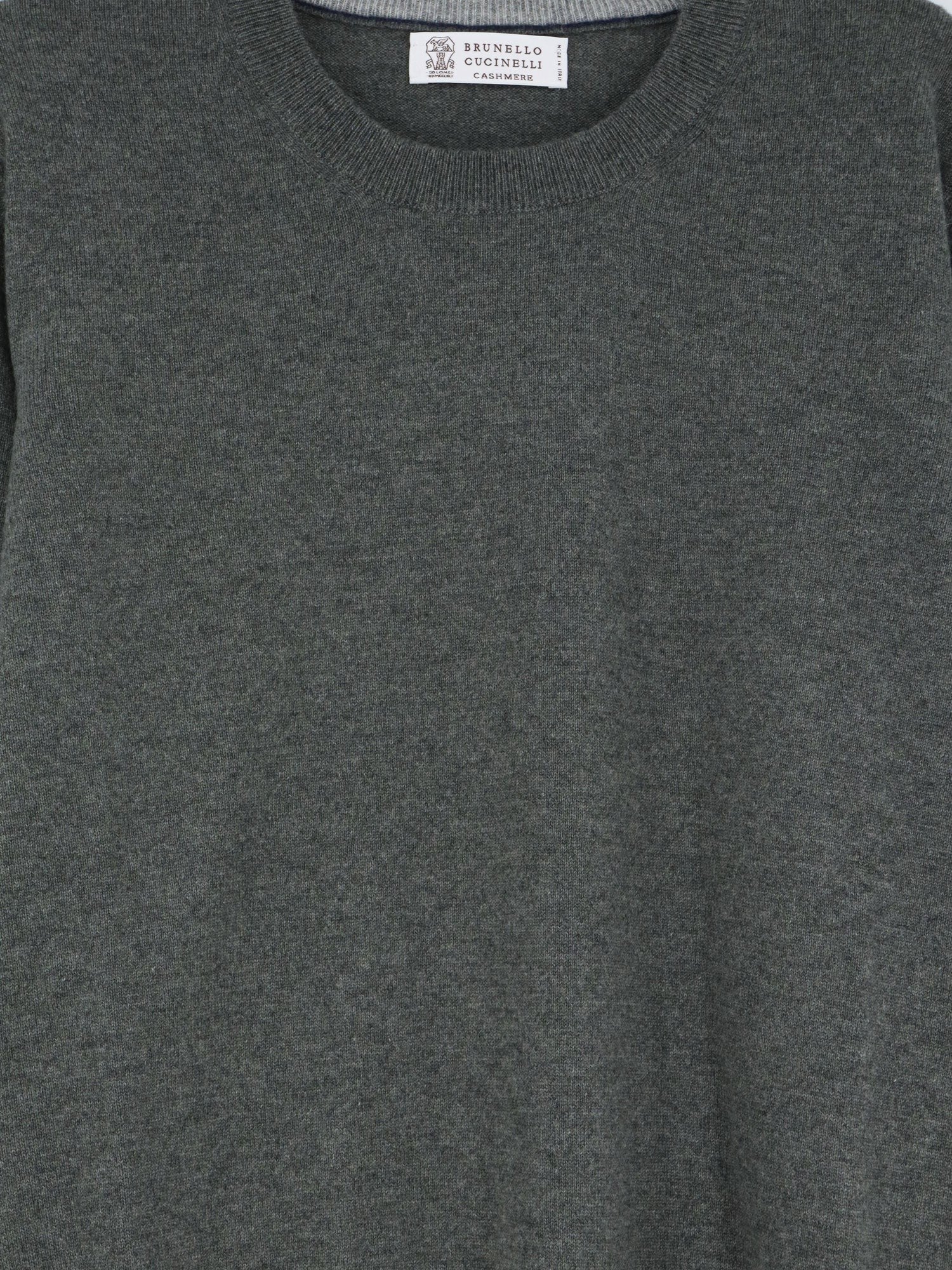Brunello Cucinelli Men's Cashmere Sweater Grey