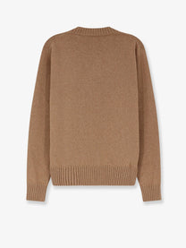 Ami Paris Men's Cashmere Sweater Beige