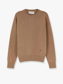 Ami Paris Men's Cashmere Sweater Beige
