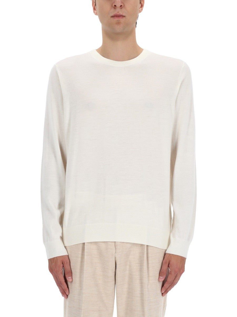Boss Camel Men's Cashmere Sweater White