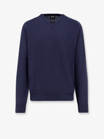 Zegna Men's Cashmere Sweater Blue