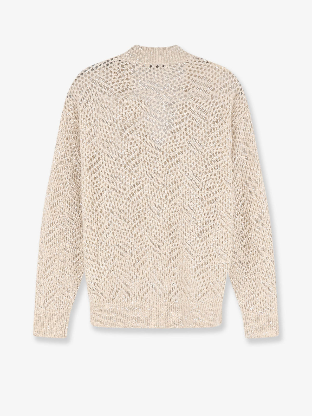 Brunello Cucinelli Women's Cashmere Sweater White, view 2