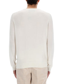 Boss Camel Men's Cashmere Sweater White