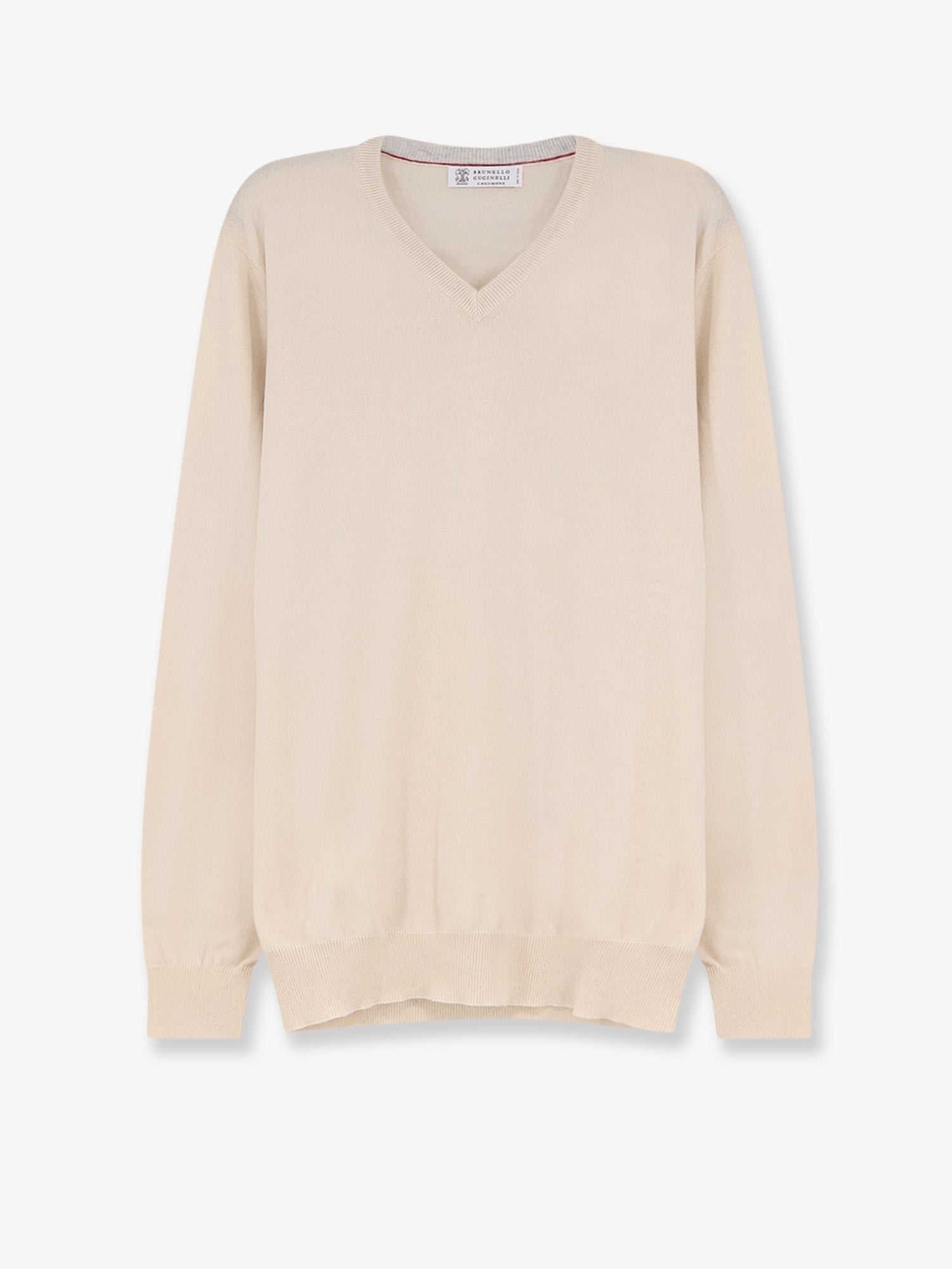 Brunello Cucinelli Men's Cashmere Sweater White