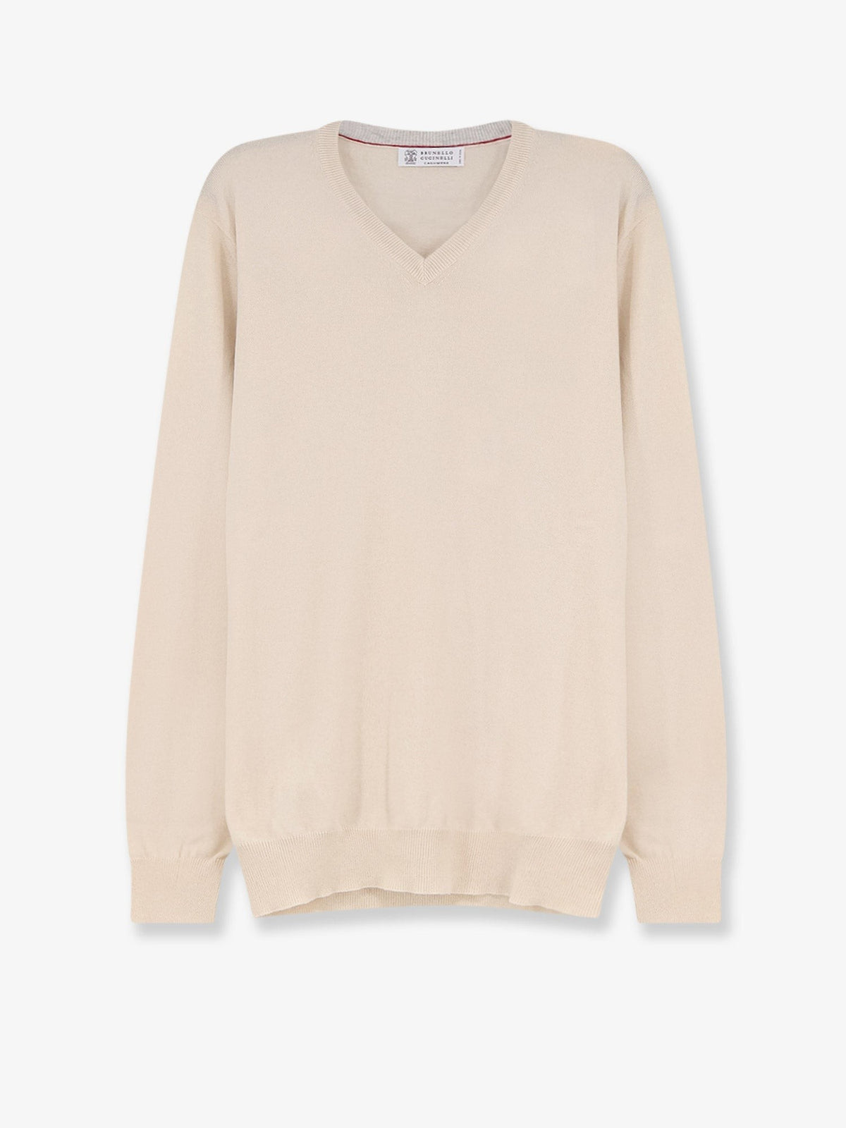 Brunello Cucinelli Men's Cashmere Sweater White