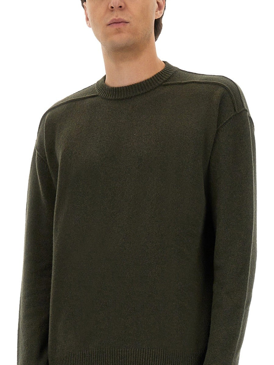 Rick Owens Men's Cashmere Sweater Green, view 4