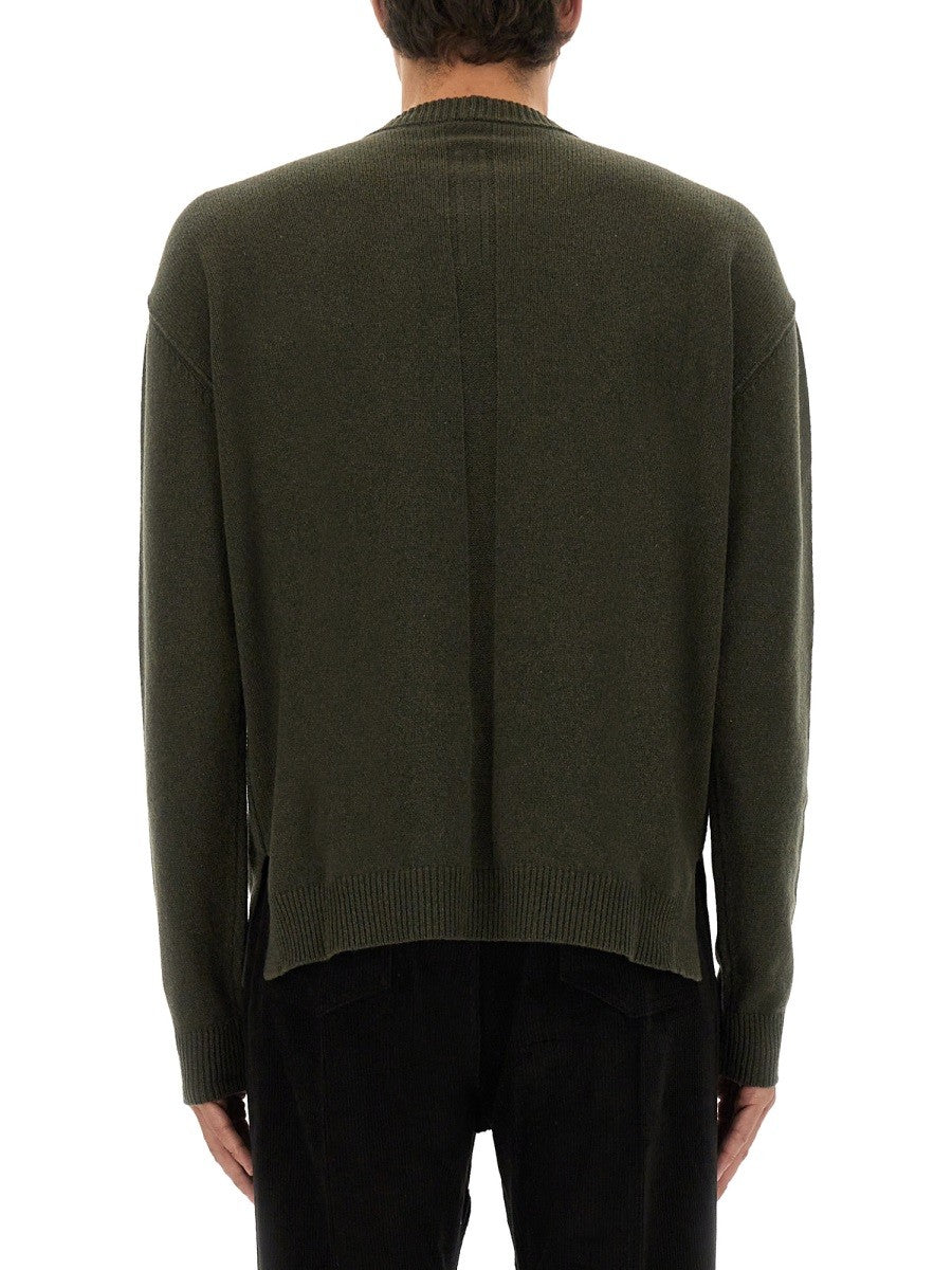 Rick Owens Men's Cashmere Sweater Green, view 3
