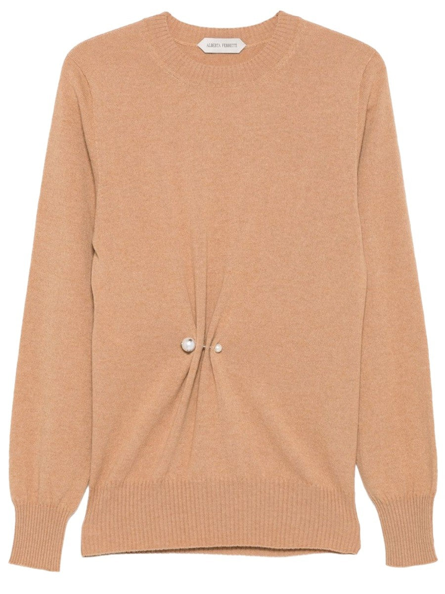 Alberta Ferretti Women's Cashmere Sweater Beige