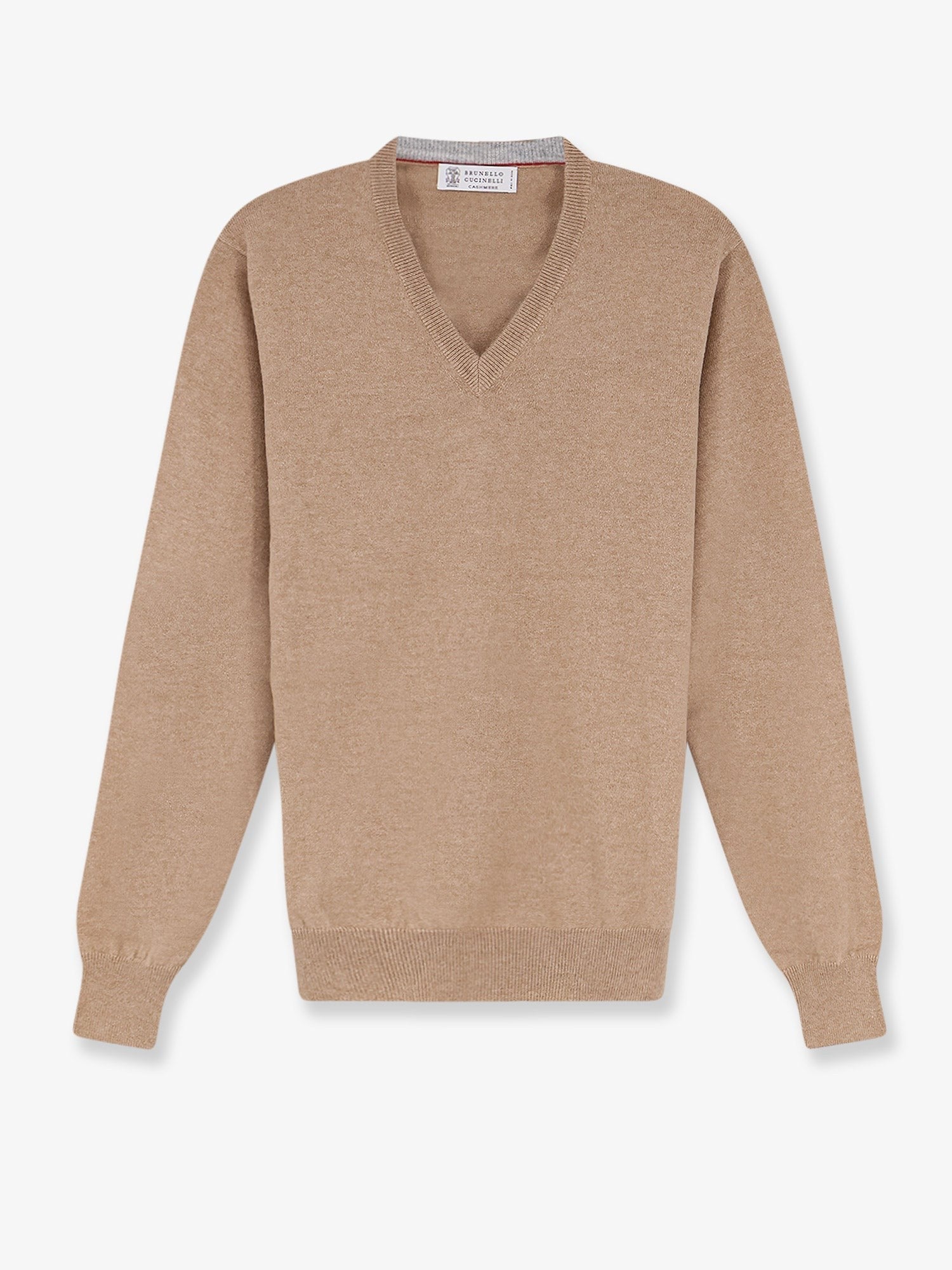 Brunello Cucinelli Men's Cashmere Sweater Beige