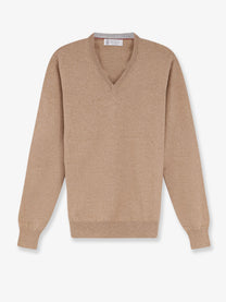 Brunello Cucinelli Men's Cashmere Sweater Beige