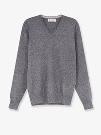 Brunello Cucinelli Men's Cashmere Sweater Grey