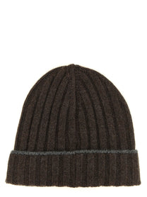 Brunello Cucinelli Cashmere Turn up Beanie Brown