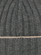 Brunello Cucinelli Cashmere Turn up Beanie Grey, view 3