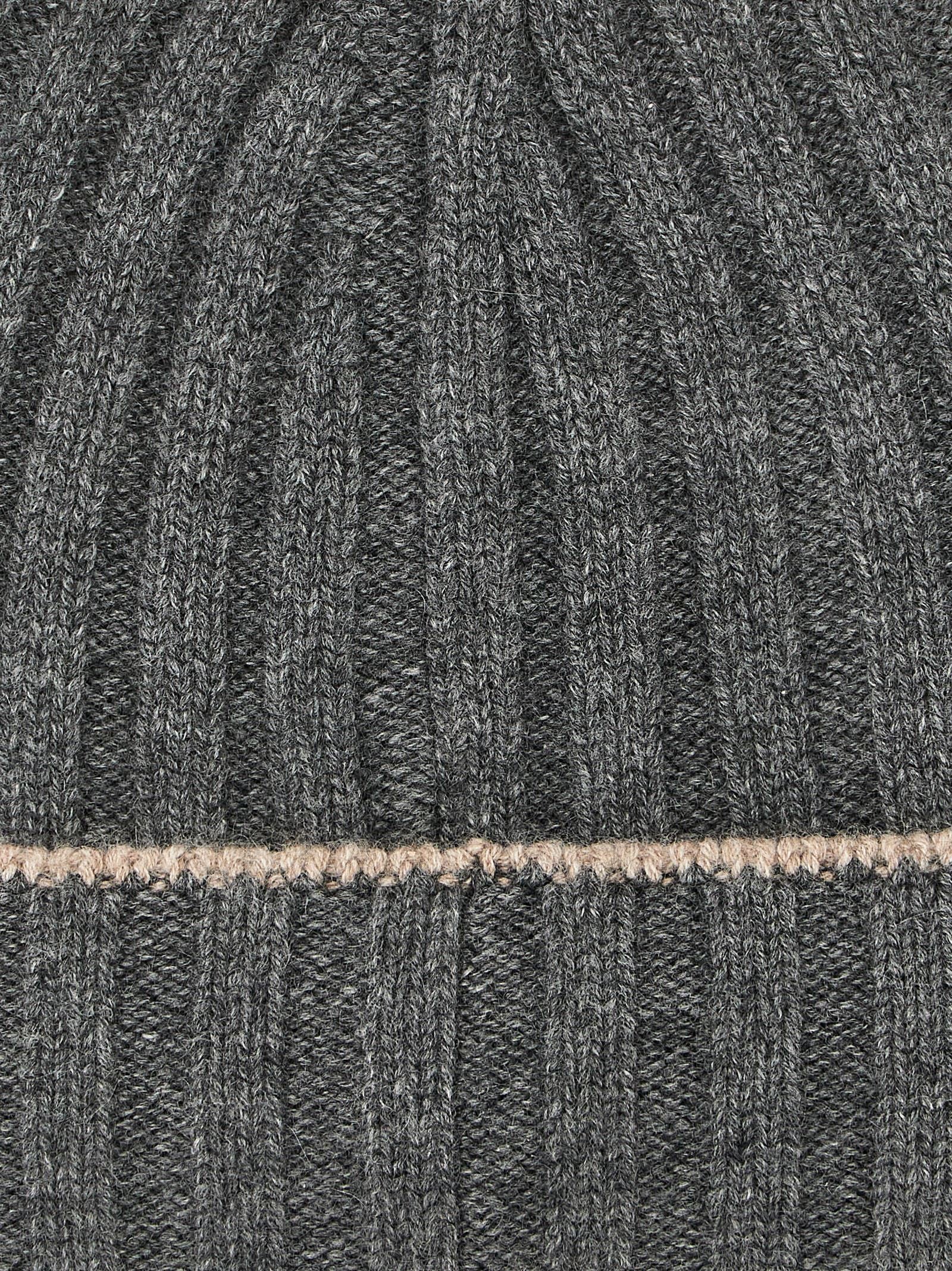 Brunello Cucinelli Cashmere Turn up Beanie Grey
