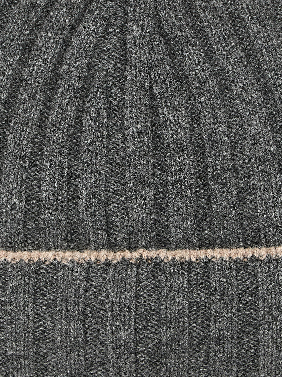 Brunello Cucinelli Cashmere Turn up Beanie Grey, view 3
