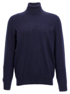 Brunello Cucinelli Cashmere Turtleneck Sweater Blue
