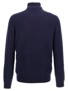 Brunello Cucinelli Cashmere Turtleneck Sweater Blue, view 2